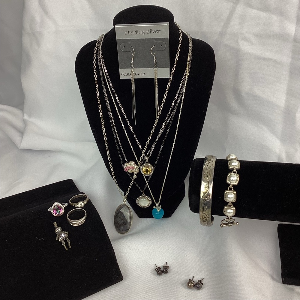 Vintage Estate Sterling Silver Jewelry Bundle – Curated Collection